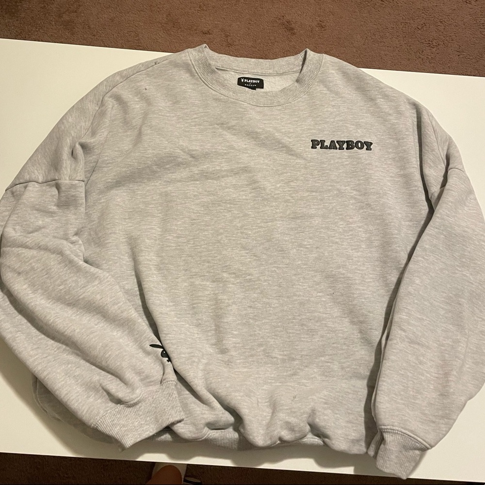 Playboy x Pacsun Grey Crewneck size small